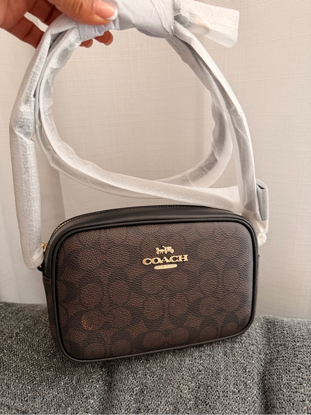 COACH MINI JAMIE CAMERA CROSSBODY BAG BROWN/BLACK - Picture 6 of 6